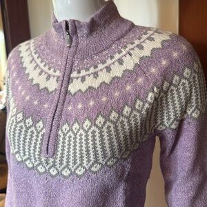 NWT northern reflections size small Women's Purple Fair Isle Sweater